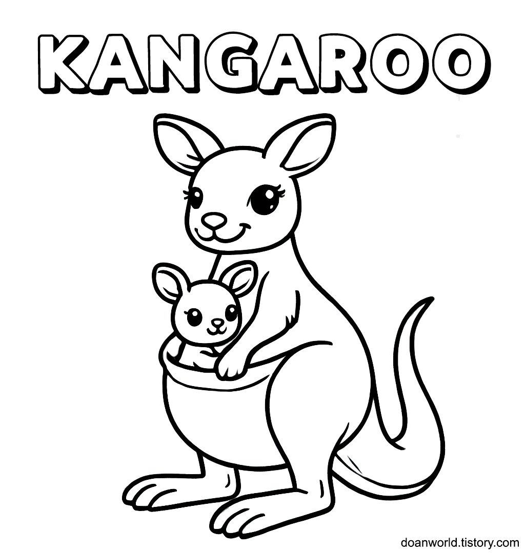 Kangaroo Coloring Page
