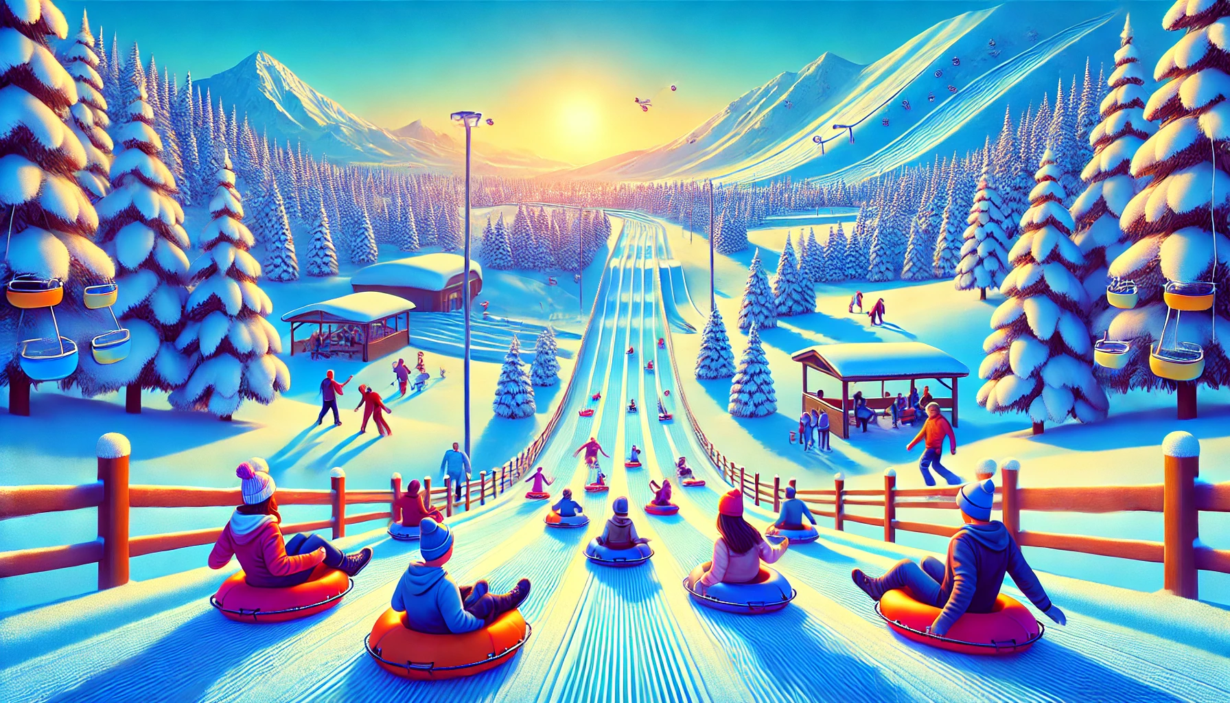 한강공원 눈썰매장 개장 그림