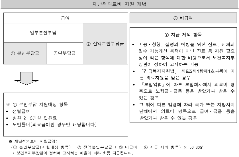 재난적의료비 지원개념