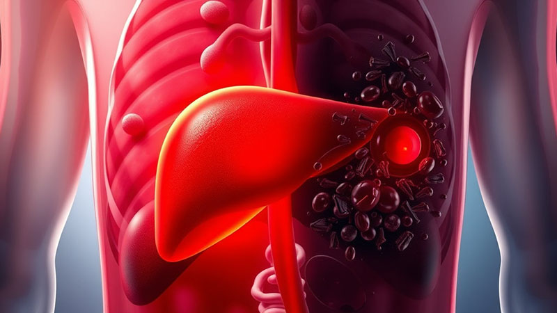 인체 내부의 간 이미지.