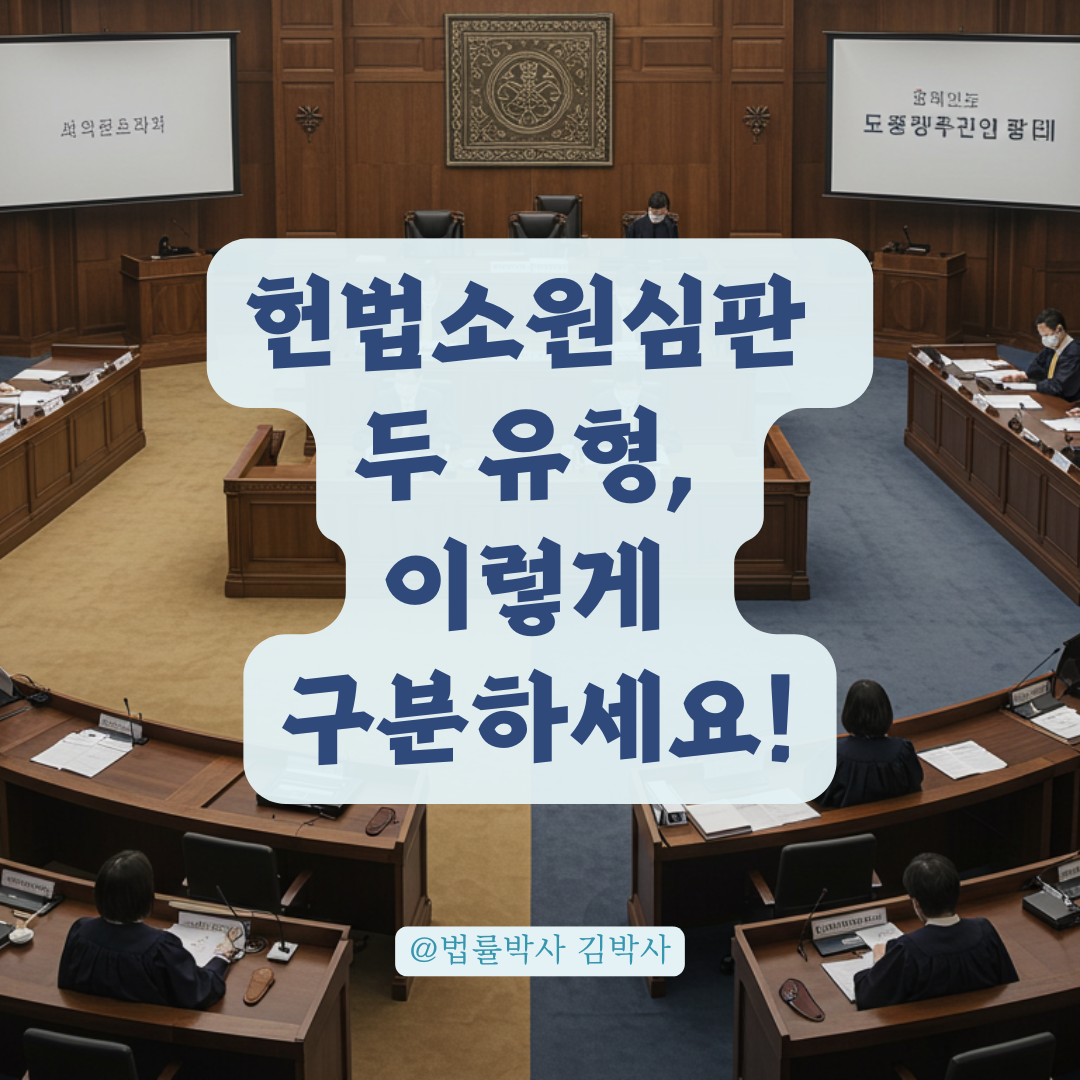 혼동하기 쉬운 헌법소원심판의 유형, 핵심 차이점만 콕 집어 정리.