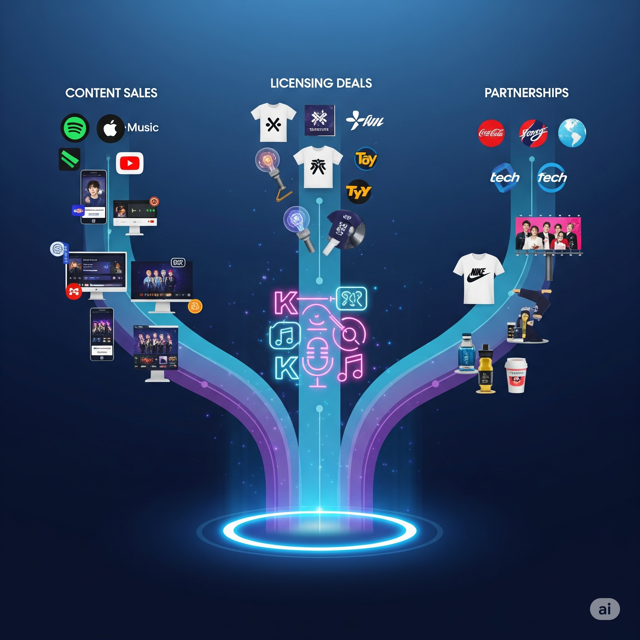 K-pop 브랜드 자산의 수익화 전략 (콘텐츠, 라이선싱, 파트너십)