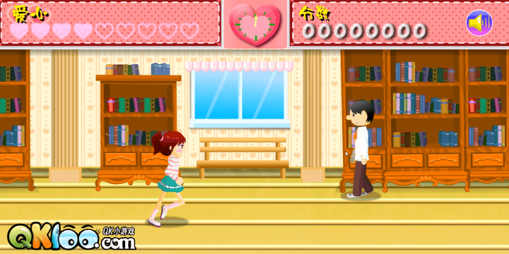 눈빛보내기10-플래시게임-도서관편-시작-화면