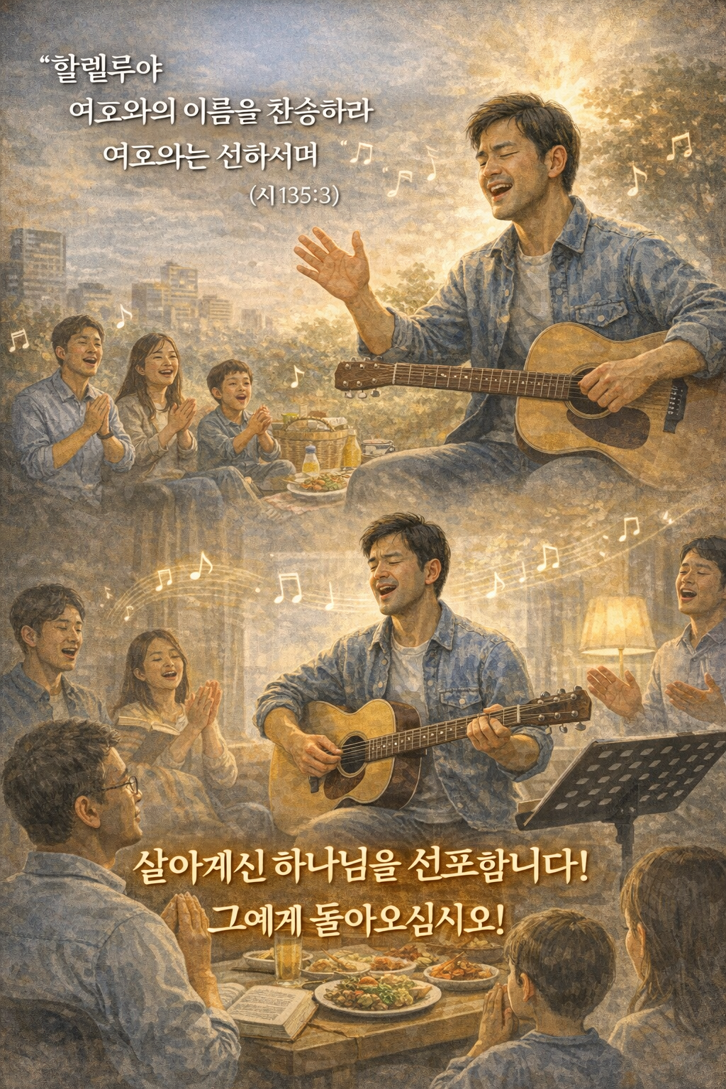 시 135:3 말씀을 보며&amp;#44; 제가 주님을 찬양하고 새 노래로 찬양하는 삶을 살아갈 때 주님께서는 좋으신 분이시고 제게 기쁨이 되신다는 것을 생각하며&amp;#44; 제가 주님을 무시로 찬양하고 노래로 찬양하는 시간을 가질 것을 적용하겠습니다. 오늘 하룻동안 일하고&amp;#44; 가족을 만나고&amp;#44; 영혼을 만나고&amp;#44; 성경공부하며&amp;#44; 예배드리고 가족들과 식사하는 시간을 보낼 때 하나님을 먼저 찬양하고 노래로 찬양하는 시간을 가지는 모습입니다.