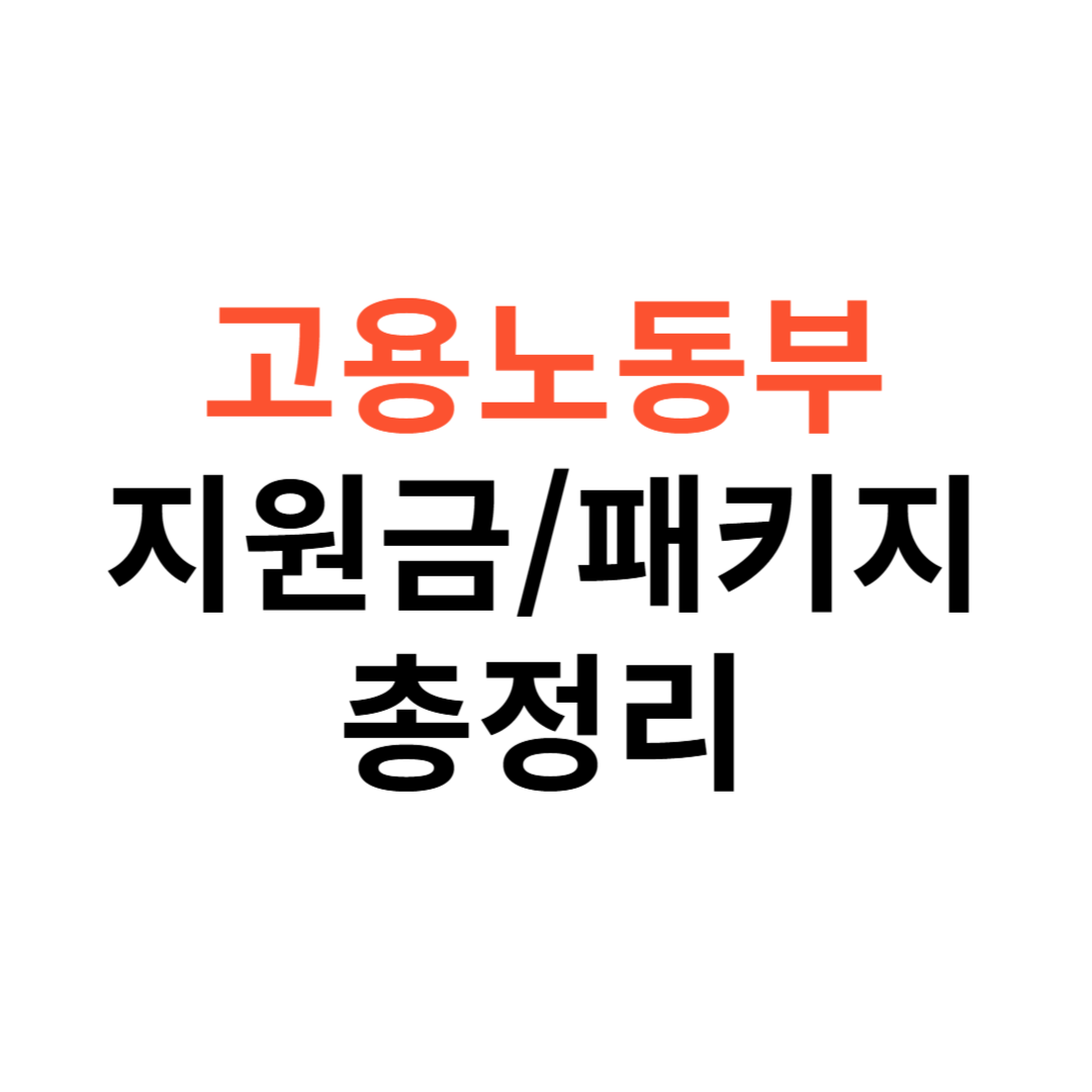 고용노동부 고용지원금