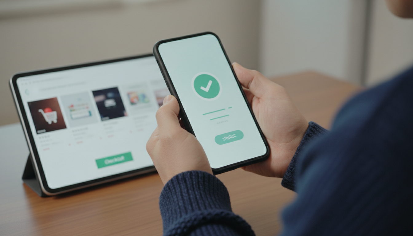 온누리상품권 또는 제로페이 앱으로 종량제 봉투 결제를 완료하는 한국인의 손