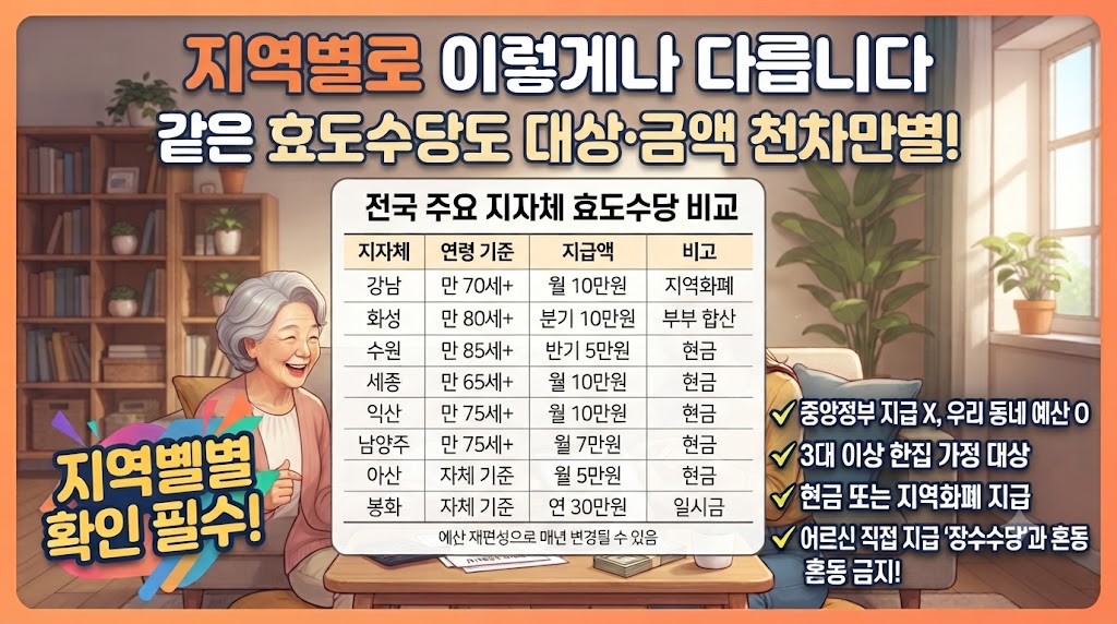 지역별로 이렇게나 다릅니다