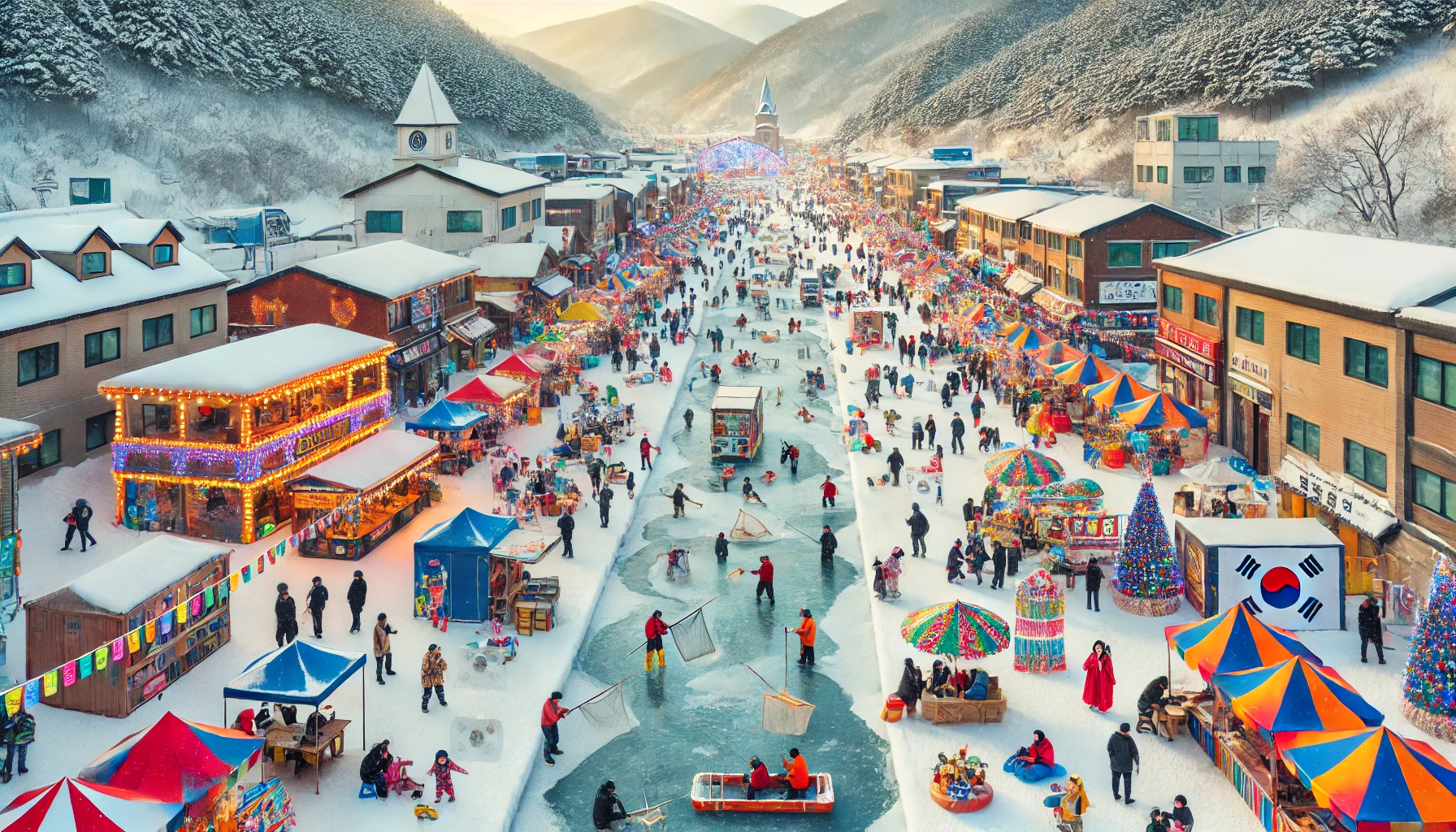산천어축제와 관련된 사진