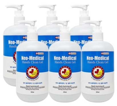네오메디컬 핸드클린 손소독제, 500ml, 6개