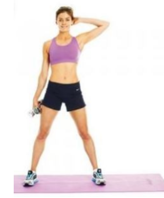 덤벨 사이드 밴드 시작 자세 복사근 운동