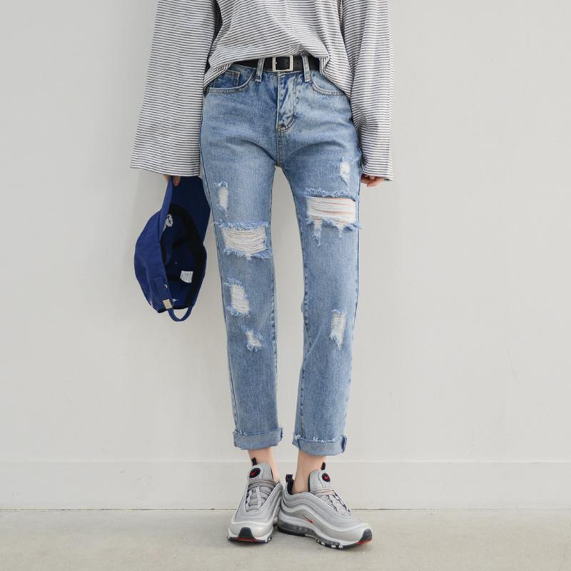 수비진 보이프랜드핏 청바지 베기바지 여성청바지 찢청 찢어진청바지 디스트로이드진 SP918