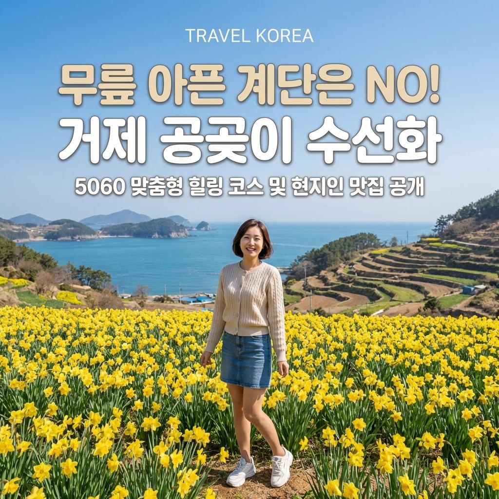 거제 공곶이 수선화 5060 부부 여행 코스