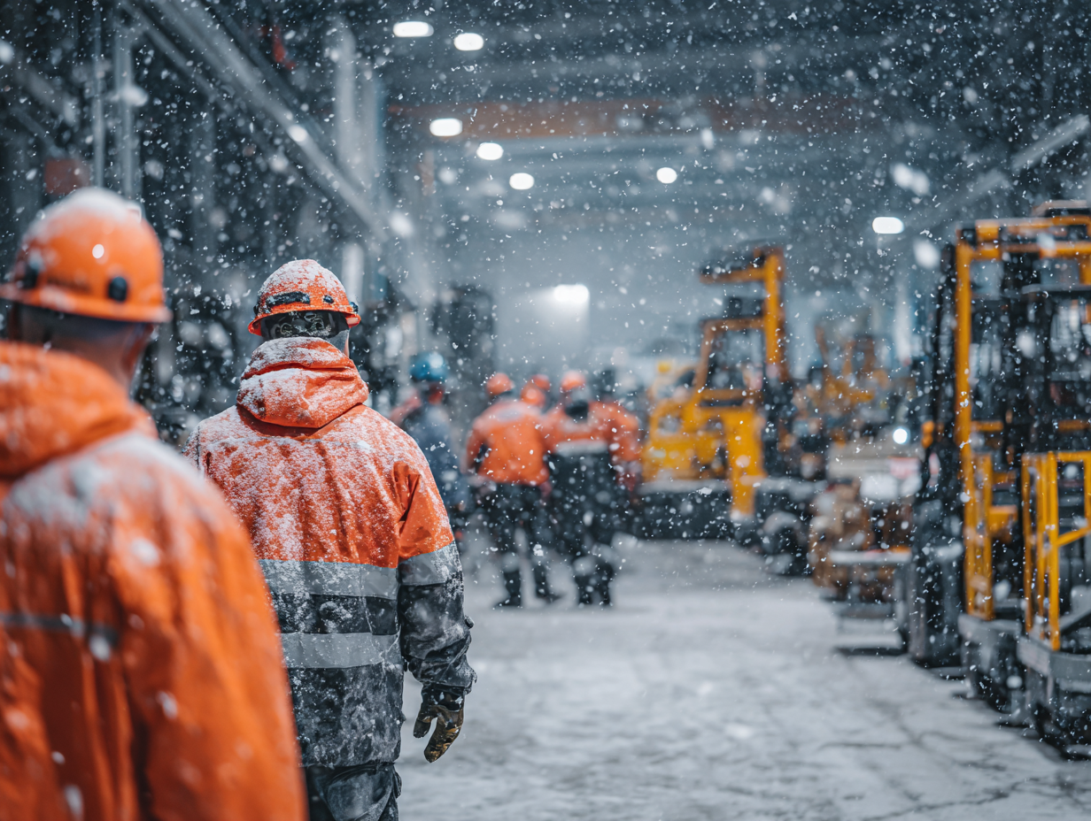 추운 날씨 근로자 위험 (한랭질환, 실내외, 보호)
