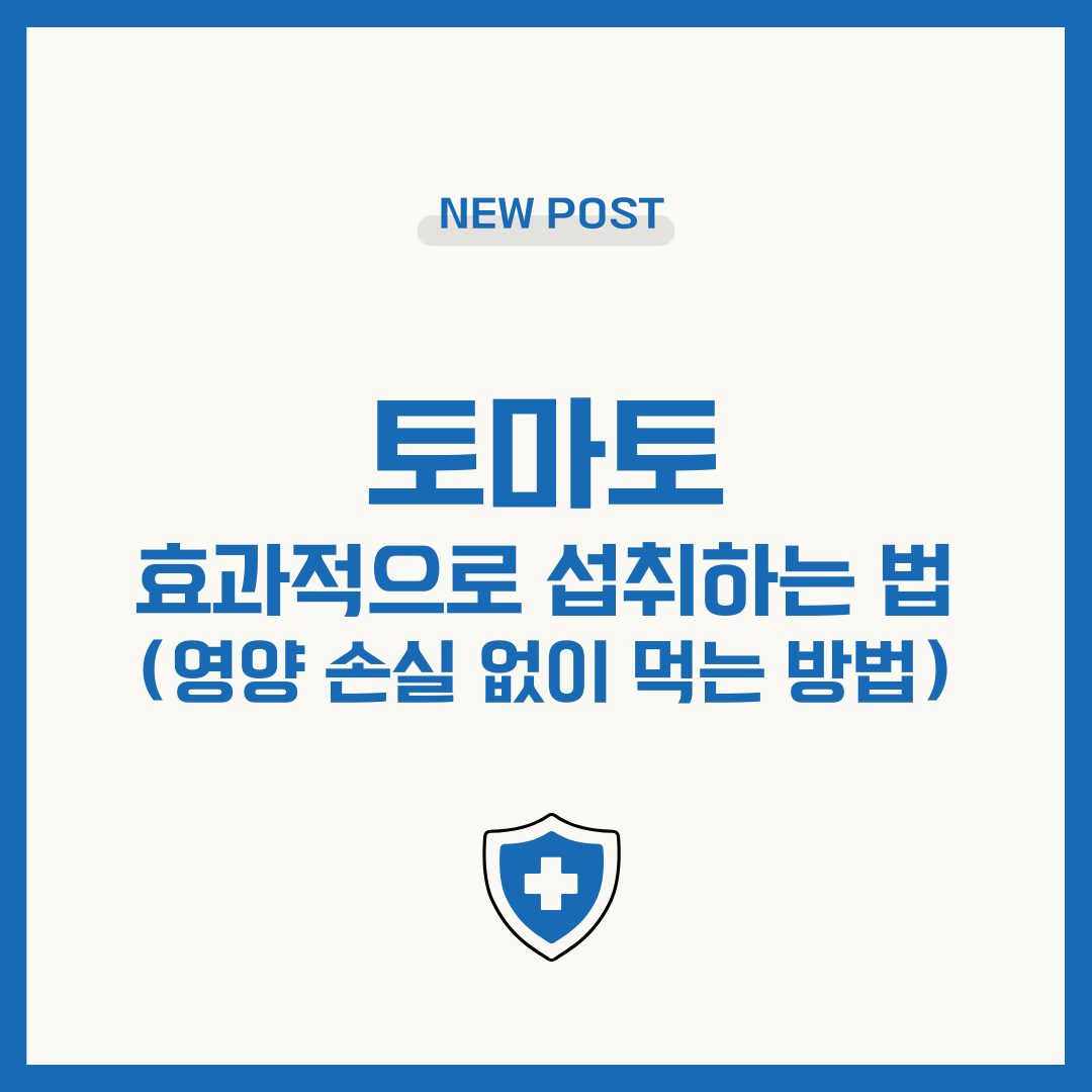 토마토 효과적으로 섭취하는 법 (영양 손실 없이 먹는 방법)