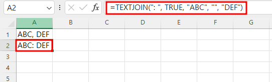 엑셀 TEXTJOIN함수 예제