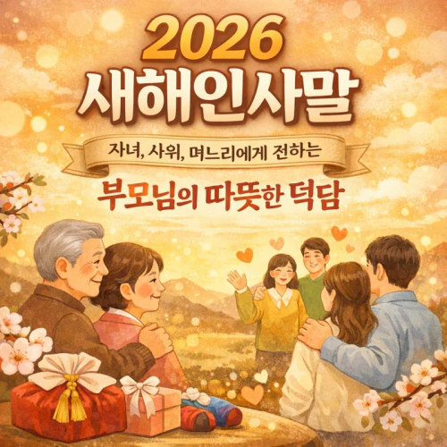 2026년 자녀, 사위, 며느리 새해인사