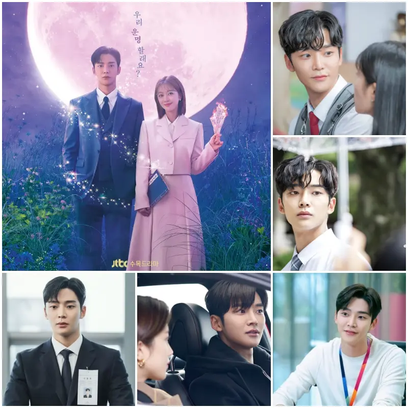 로운이 출연하는 드라마 표지와 주요 장면들 나열 이미지