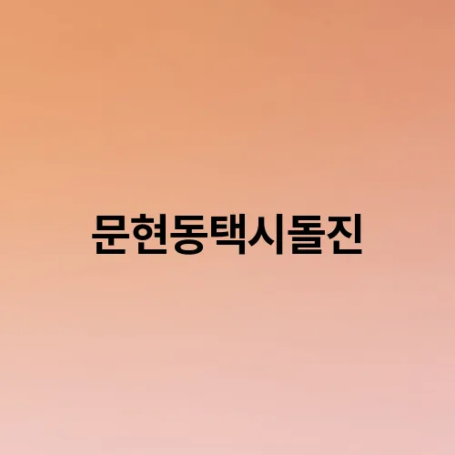 문현동택시돌진