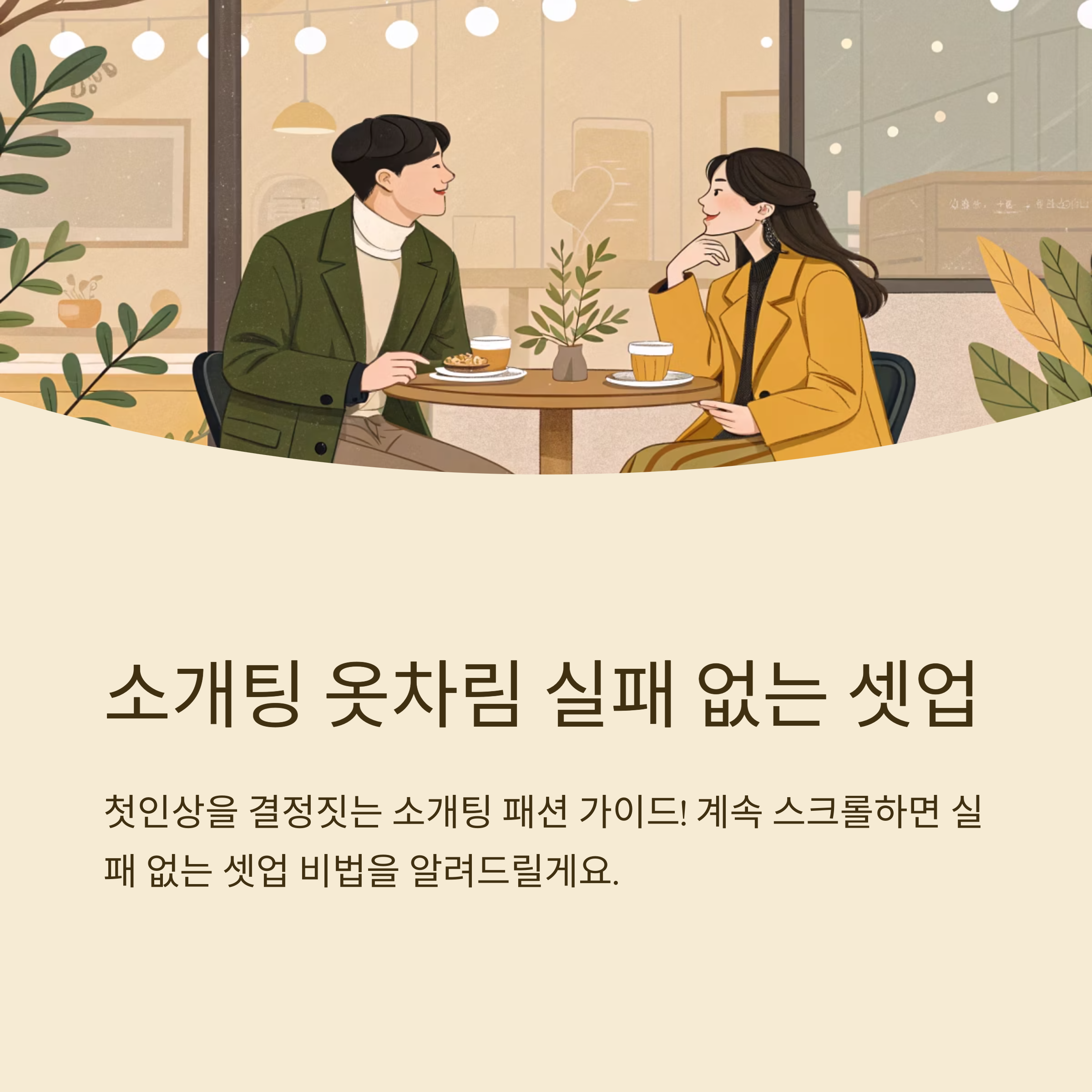 소개팅 옷차림 실패 없는 셋업