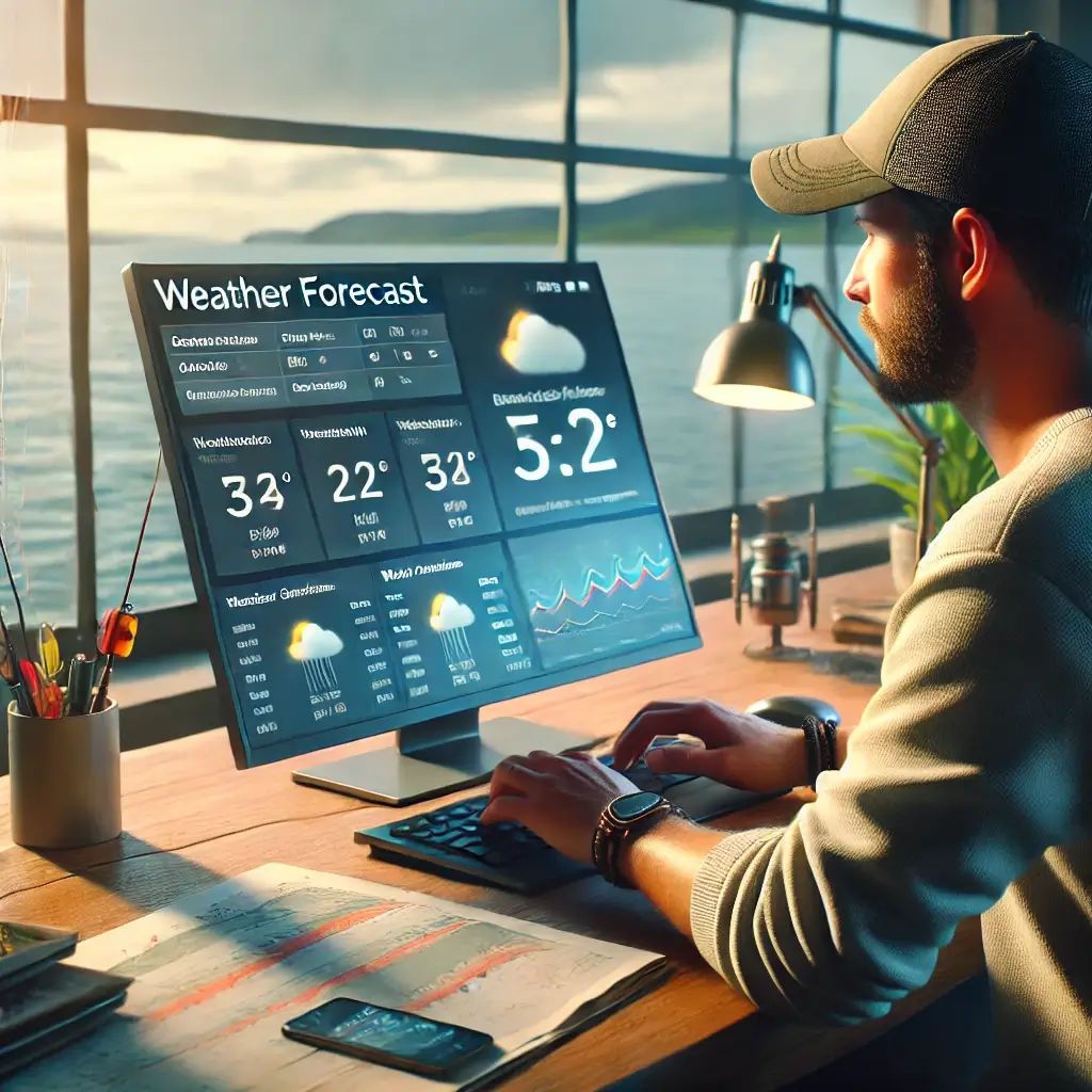 바다 낚시를 위한 날씨 보는 이미지