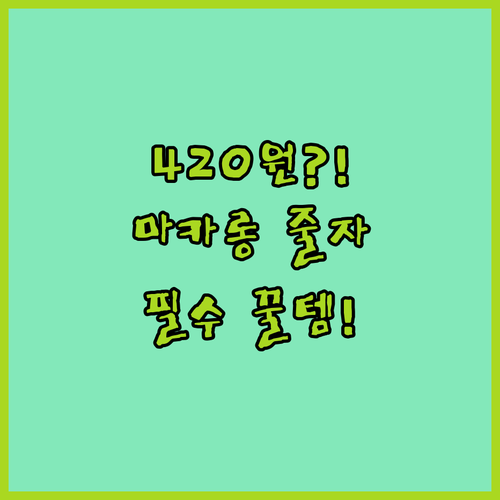 420원 초저가 가성비갑 1+1 마카..