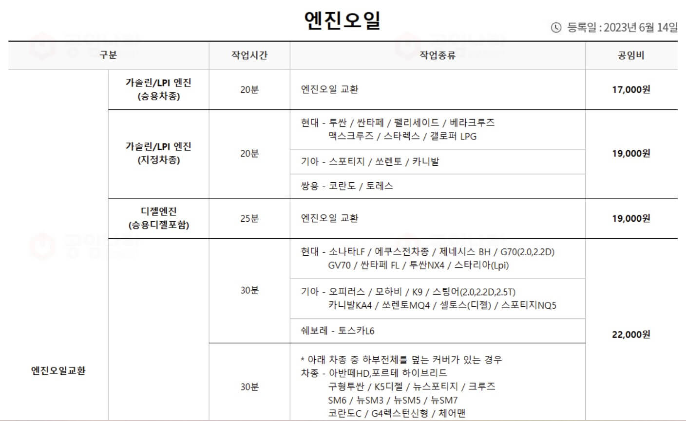 공임나라-정비공임