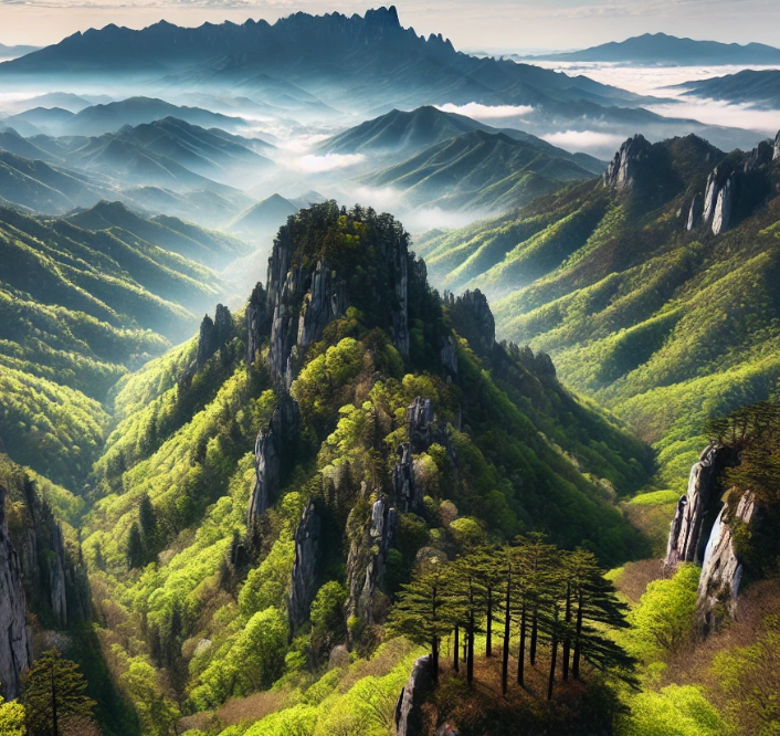 천왕산의 자연경관 사진