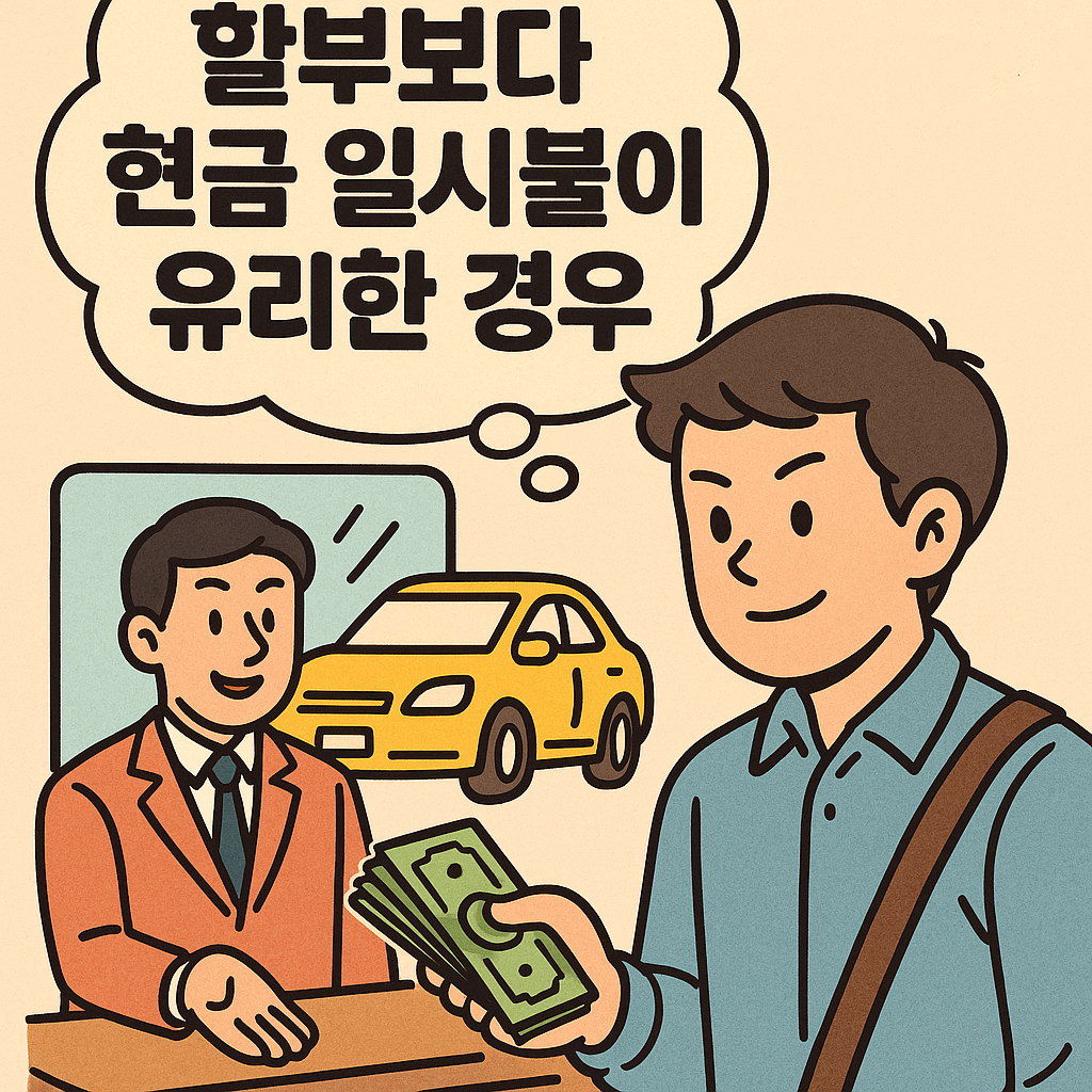 할부보다 현금 일시불