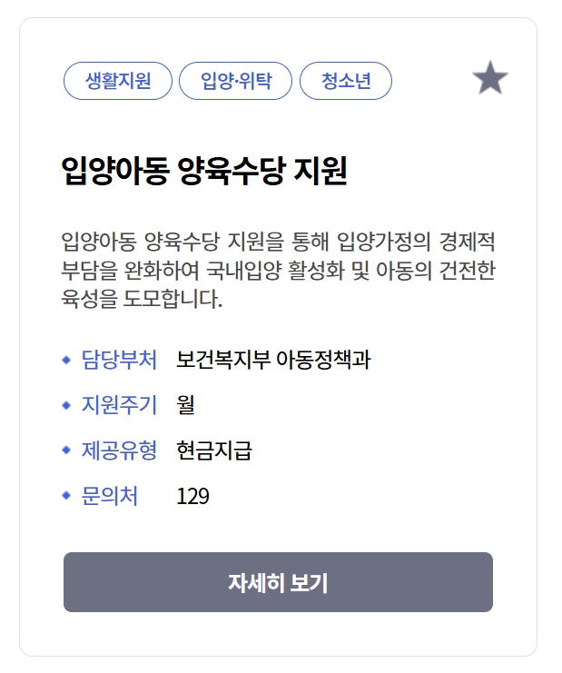 입양아동양육수당지원