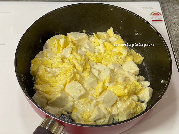 순두부-계란-볶기