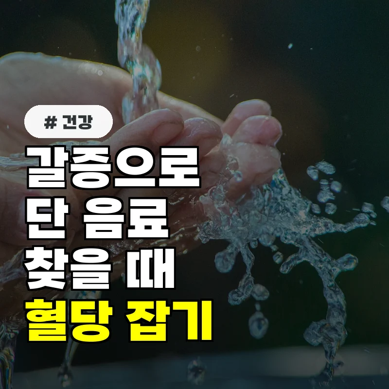 갈증으로 단 음료 찾을 때, 냉장고 속 '이 식품'으로 혈당 잡기