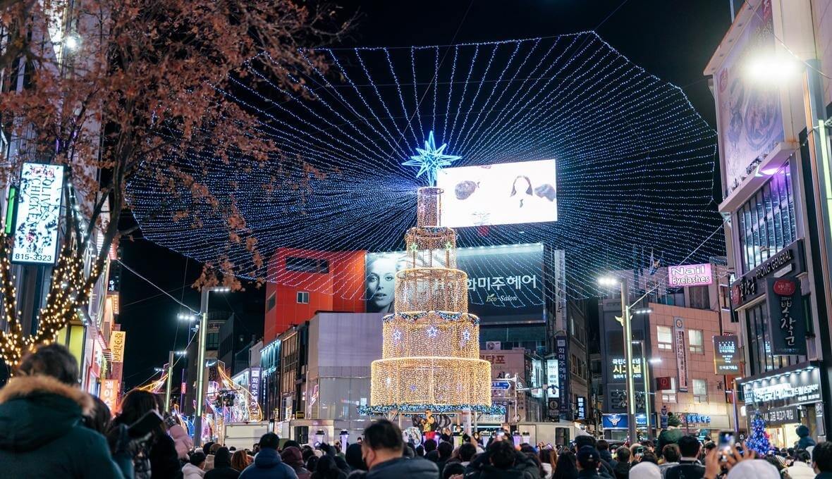 부산 광복로 겨울빛 트리축제