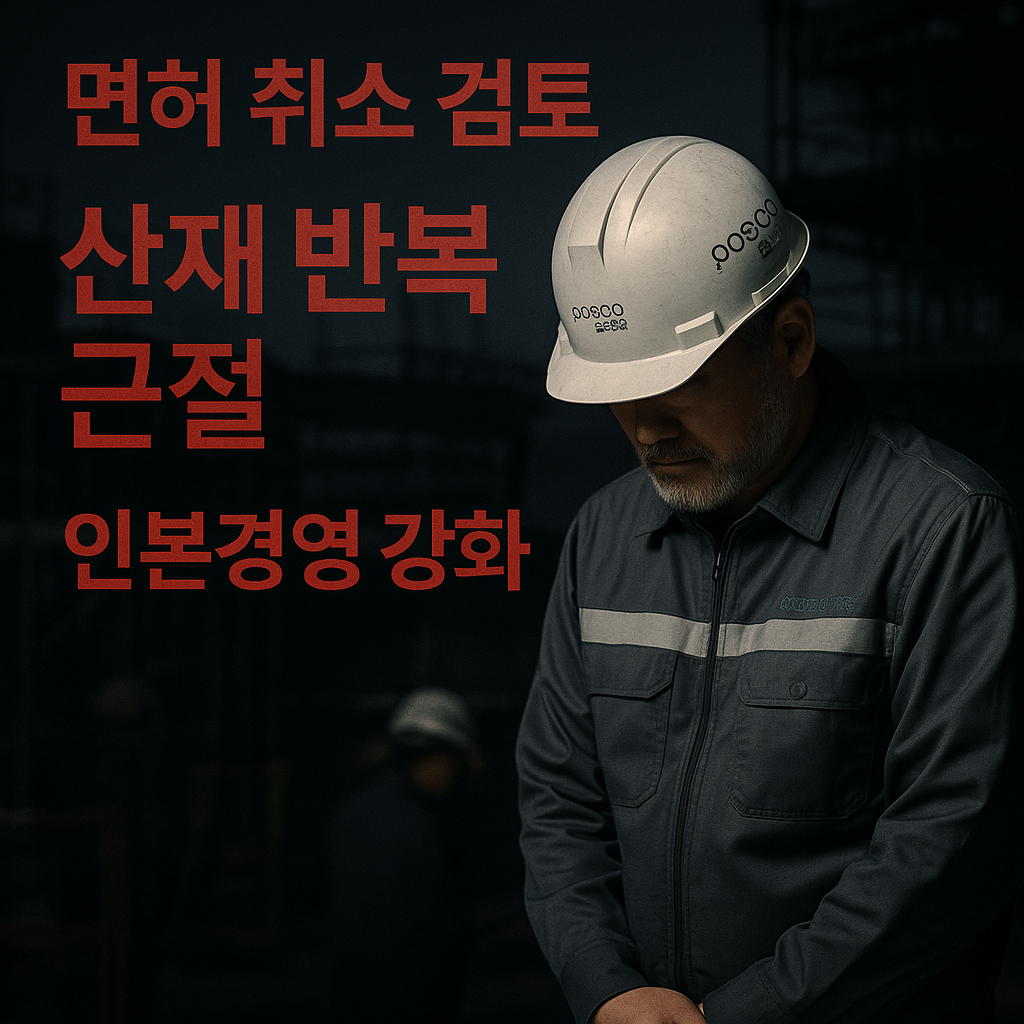 안전 책임 경영을 다짐하며 용서를 구하는 최고경영자