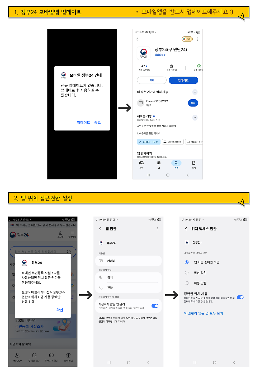 비대면 주민등록 사실조사