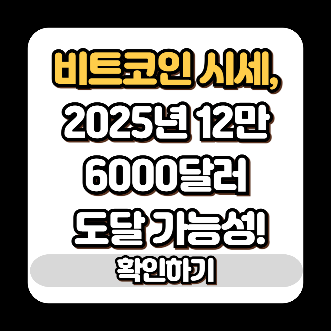 비트코인 시세, 2025년 12만 6000달러 도달 가능성!
