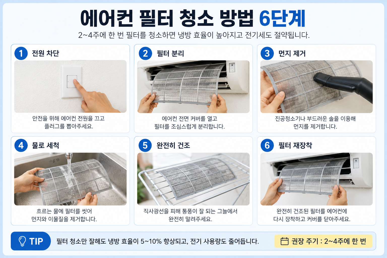 에어컨 필터 청소방법
