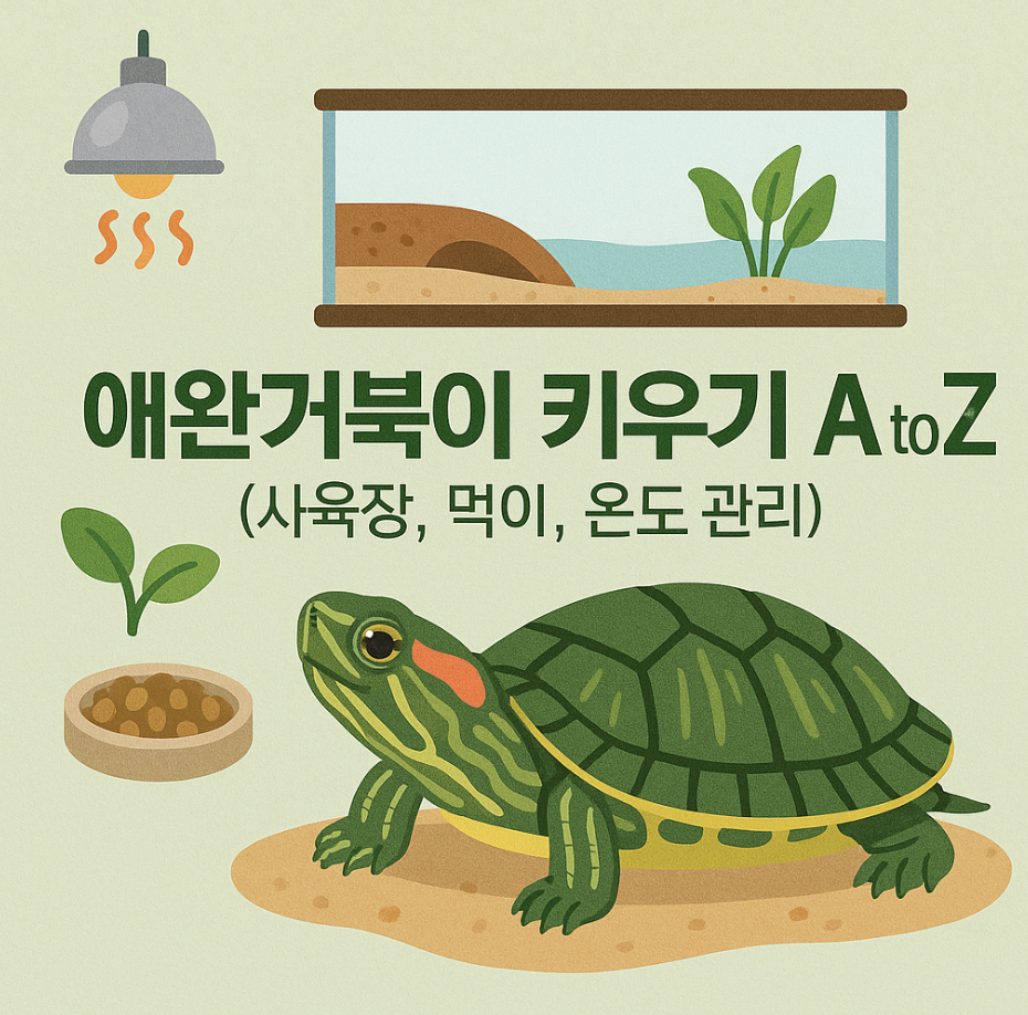 애완거북이 키우기 A to Z (사육장, 먹이, 온도 관리)