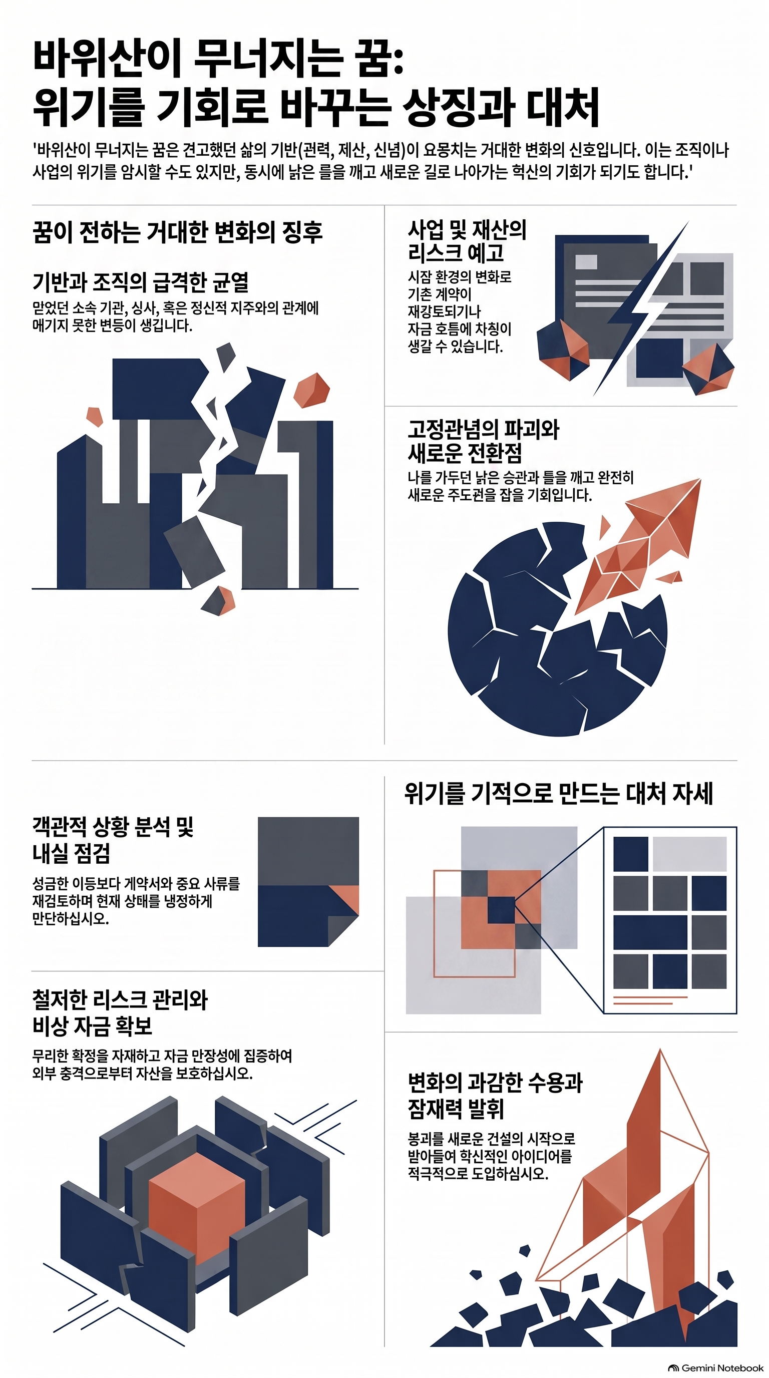 바위산이 무너지는 꿈