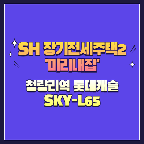 25년 제4차 장기전세주택2(미리내집) 청량리역 롯데캐슬 SKY-L65