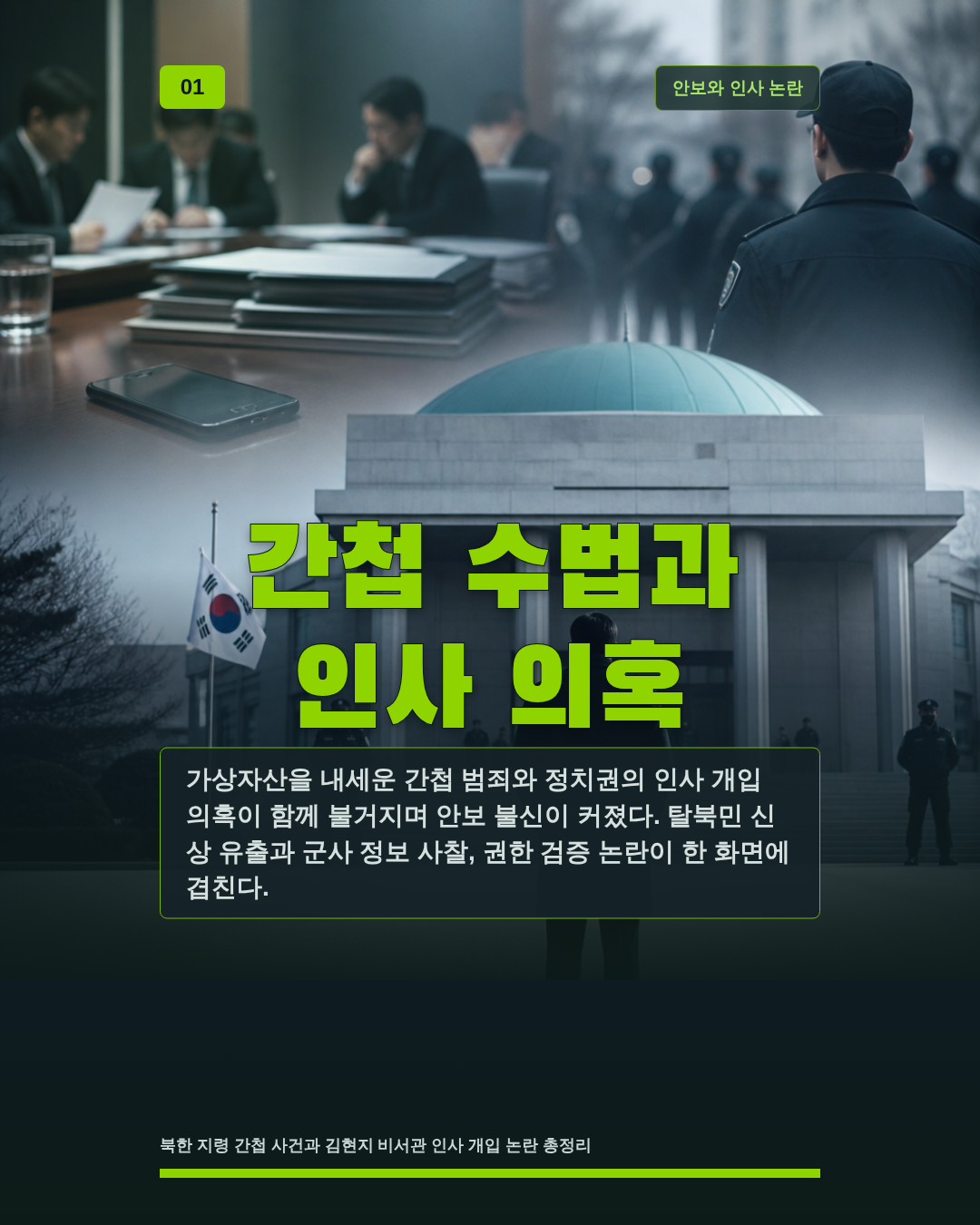 간첩 수법과 인사 의혹