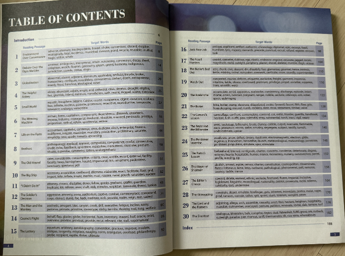 4000 Essential English Words 6권 목차