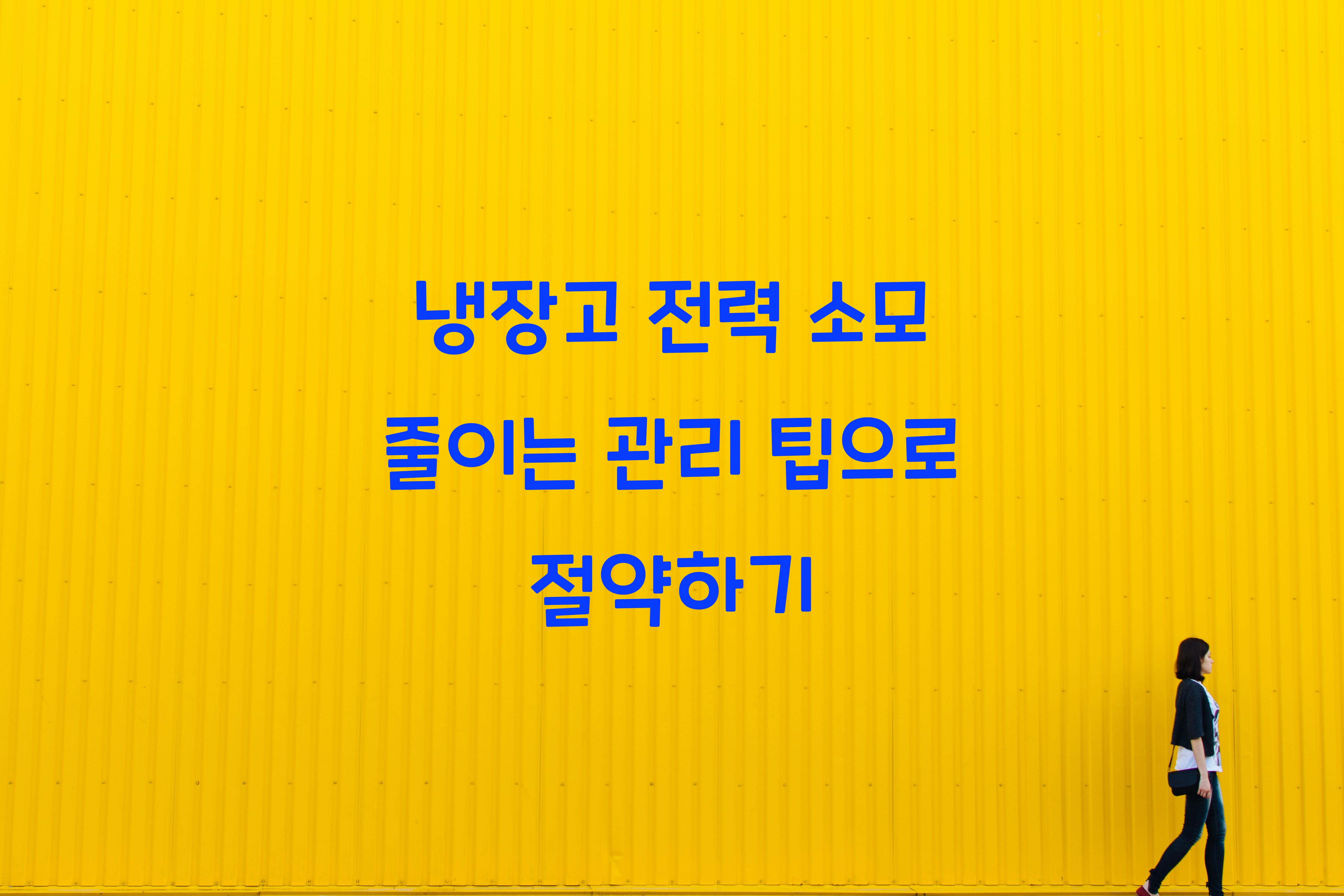 냉장고 전력 소모 줄이는 관리 팁
