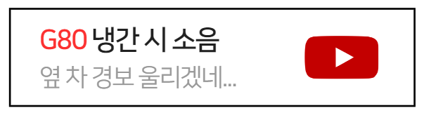 제네시스G80냉간시소음