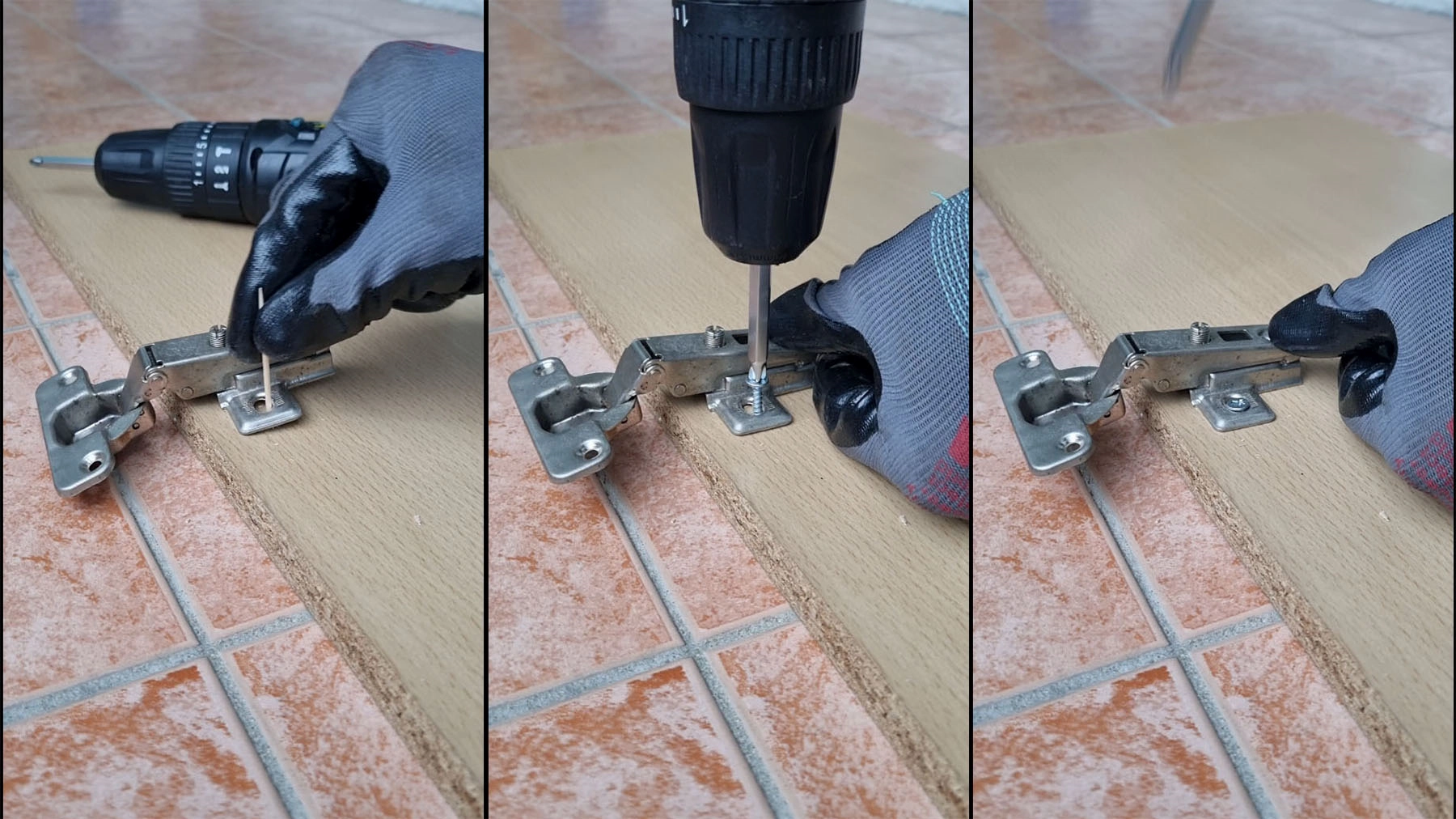 헐거운 나사못 조이는 모습