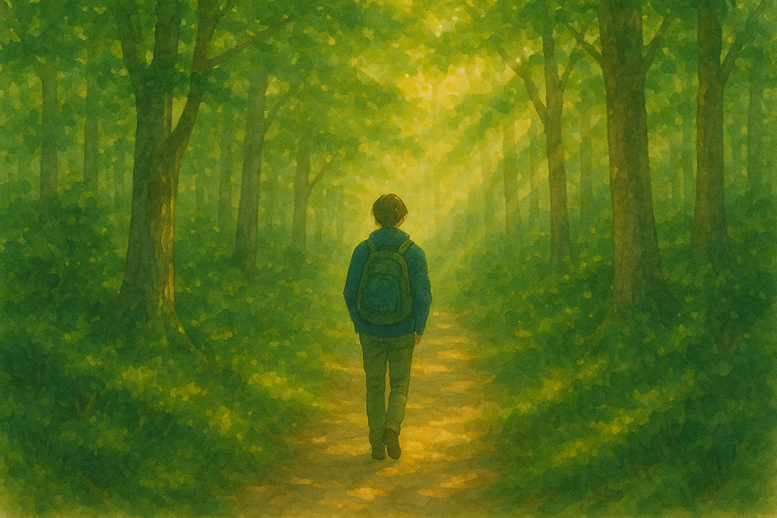 숲속의 햇살 걷는 길