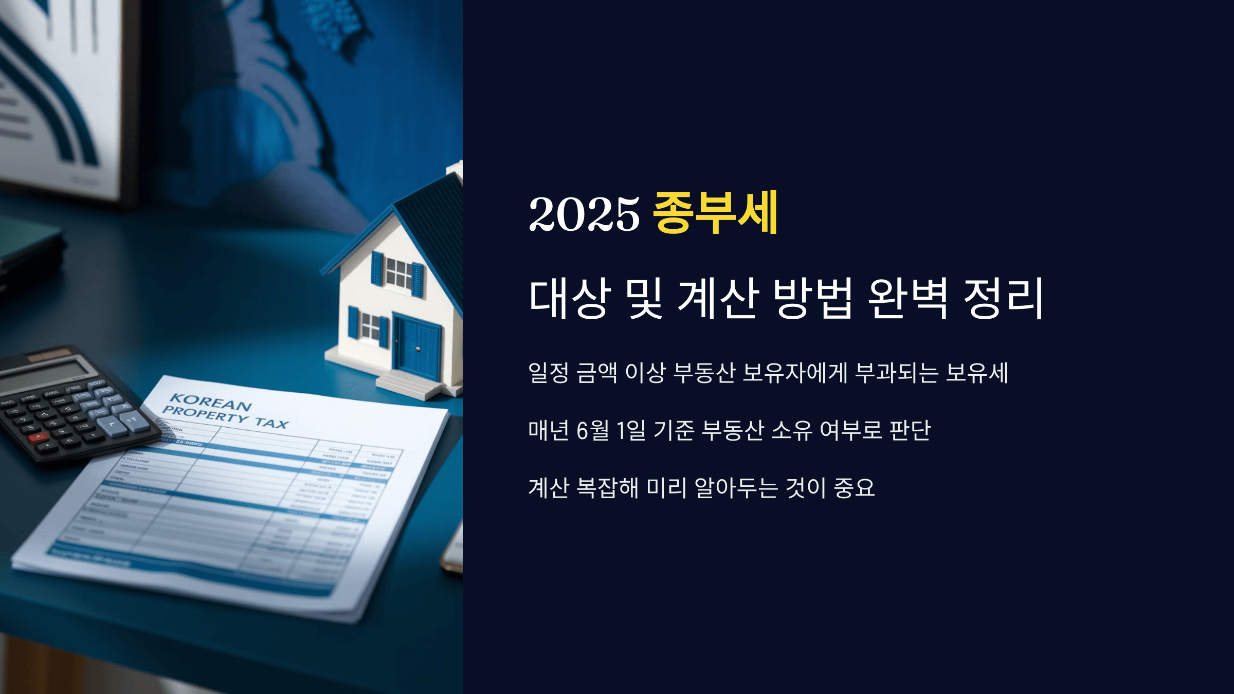 2025 종부세 대상 및 계산 방법 완벽 정리
