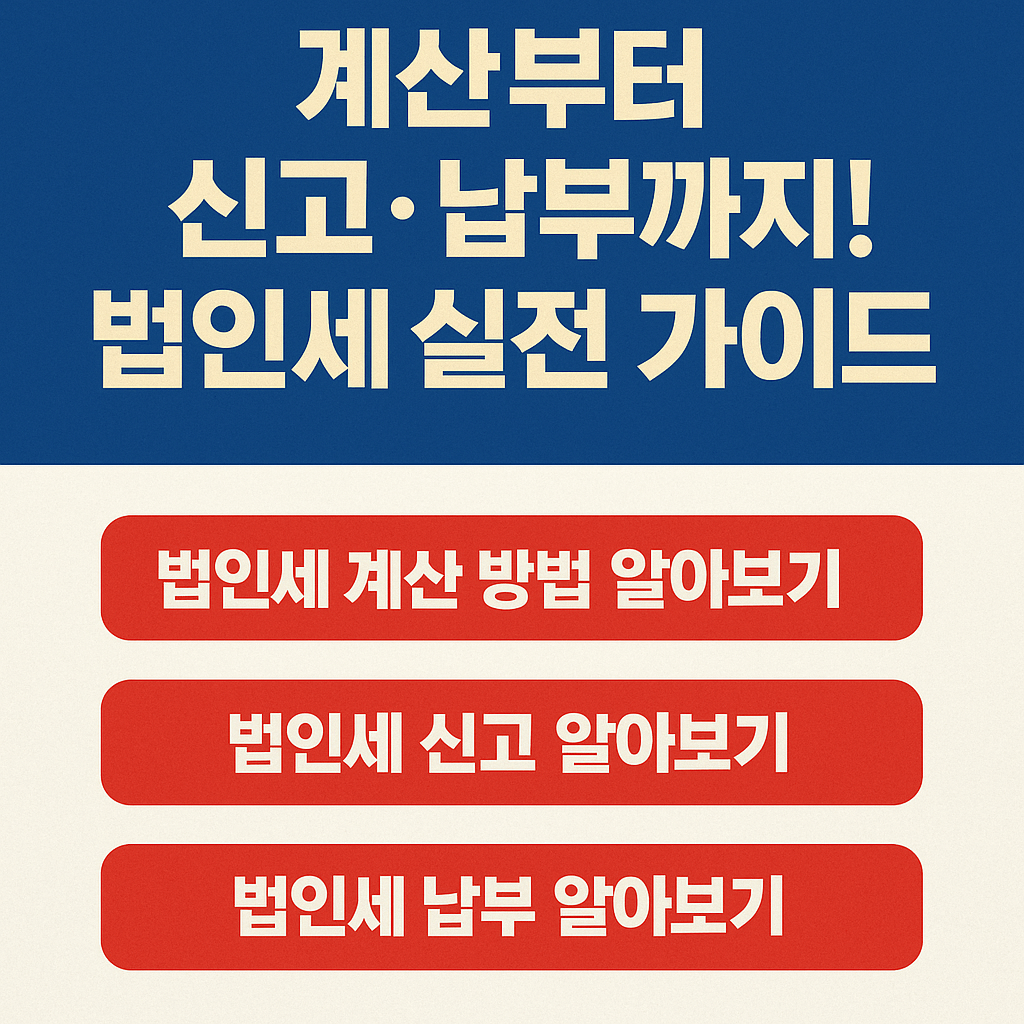계산부터 신고·납부까지! 법인세 실전 가이드