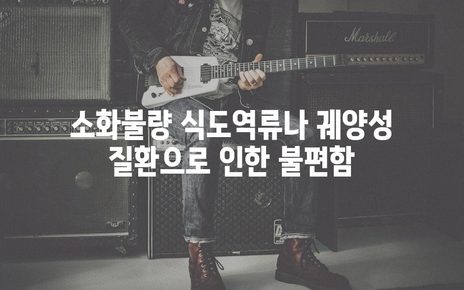 소화불량 식도역류나 궤양성 질환으로 인한 불편함