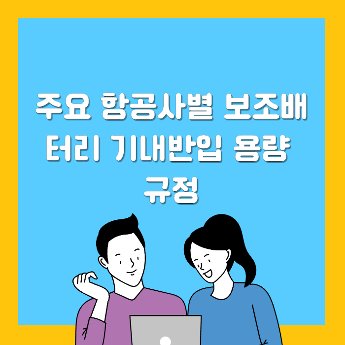 주요 항공사별 보조배터리 기내반입 용량 규정