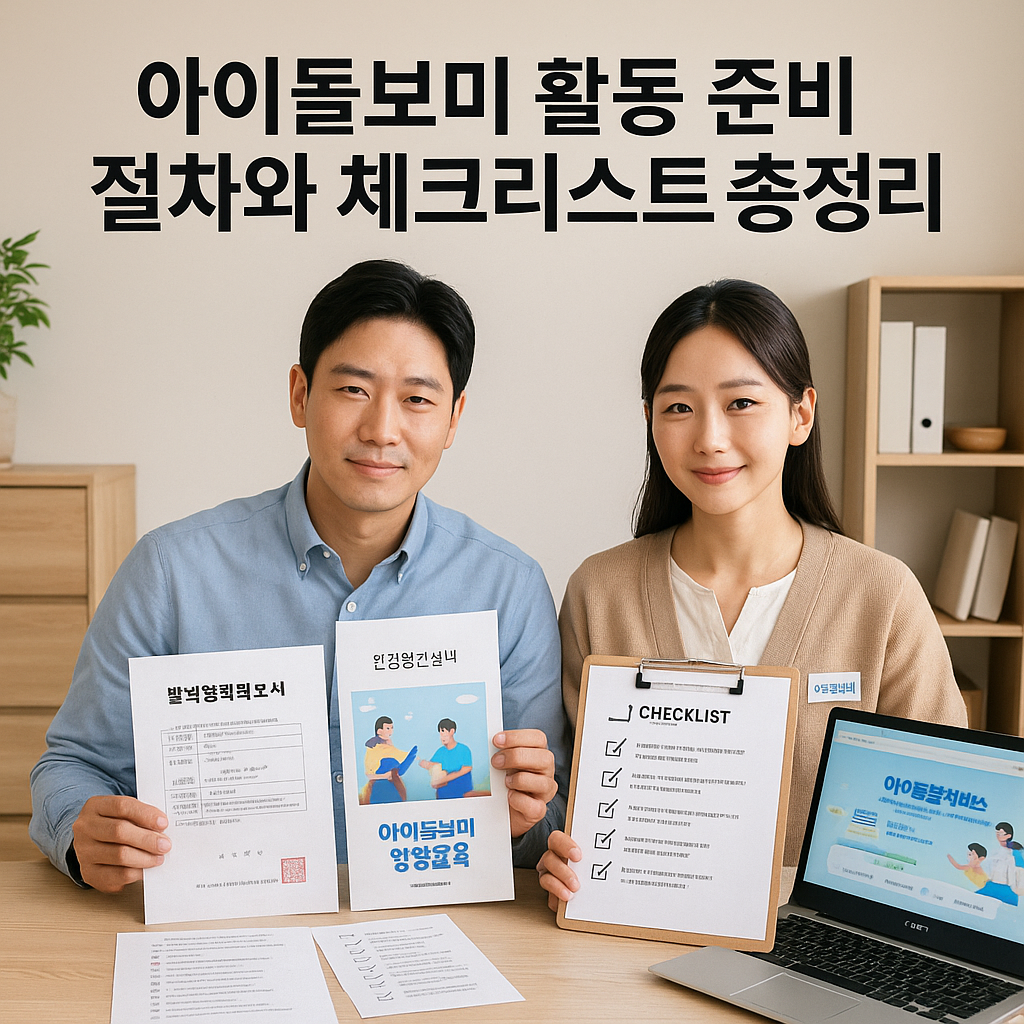 아이돌보미 활동 준비 절차와 체크리스트 총정리